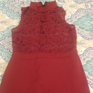 Sexy midi lace top dress